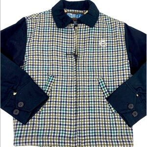 Knuckleheads herringbone boys jacket green and black Size: Large